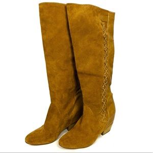 🆕 GIANNI BINI Ryina Tan Sude Tall Knee High Boots
